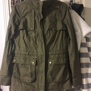 Olive green utility jacket