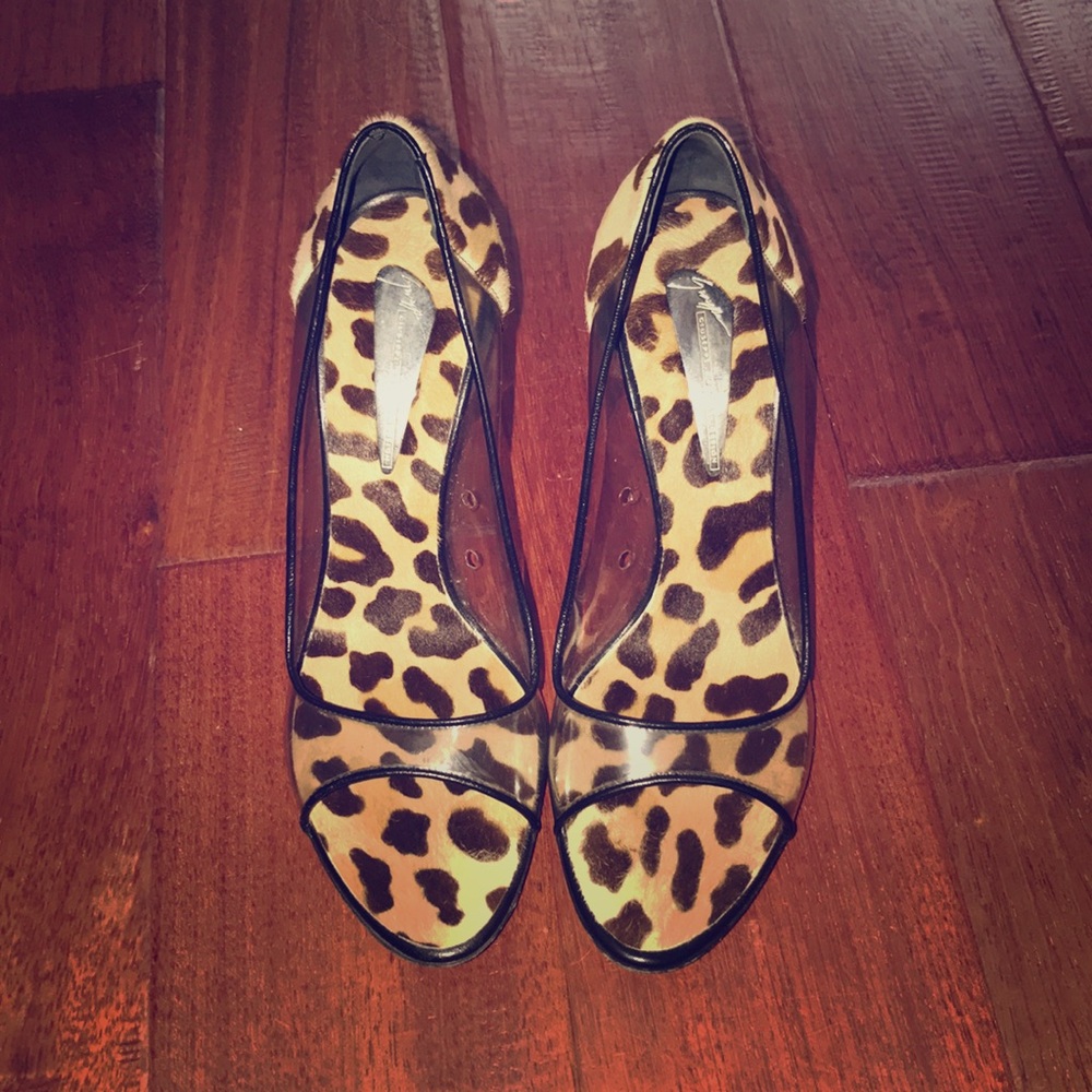 Giuseppe Zanotti Clear and Cheetah heels