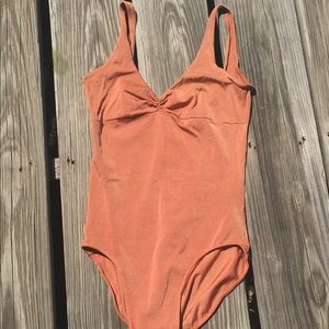 Vintage Danskin Leotard Dark Peach - Sm