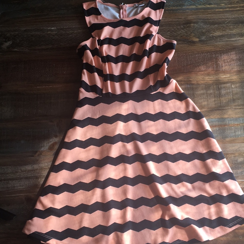 Chevron striped cocktail party dress