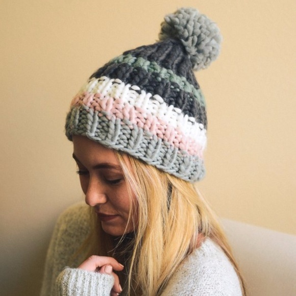 Happy Organics Boutique Accessories - Winter Knit Pom Pom Beanie