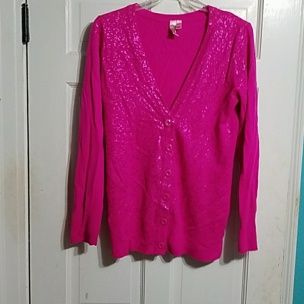 Pink button cardigan