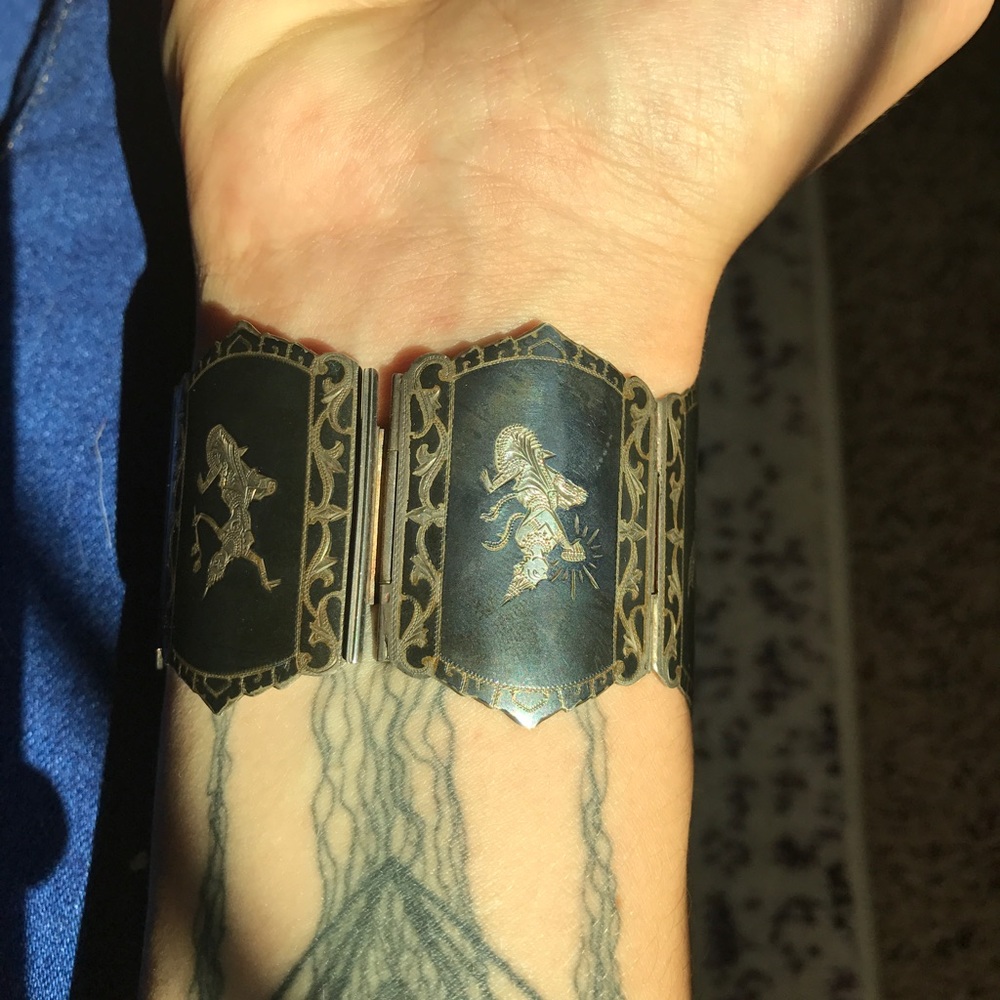 Nielloware Siam sterling bracelet