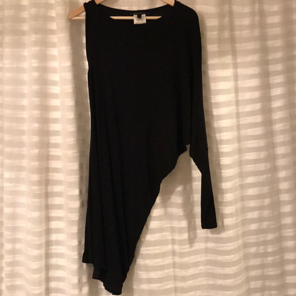 Asymmetrical black dress