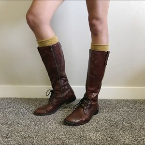 Leather riding boots English equestrian cowgirl