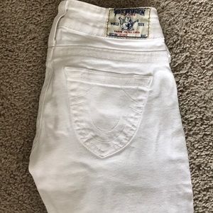 White True Religion Skinny Jeans