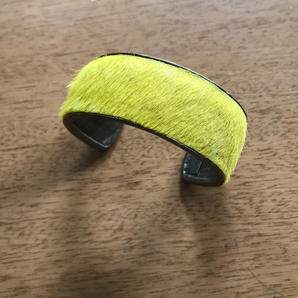 Isabel Marant Yellow faux fur cuff