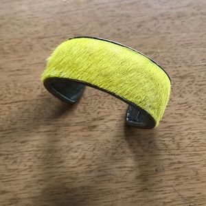 Isabel Marant Yellow faux fur cuff