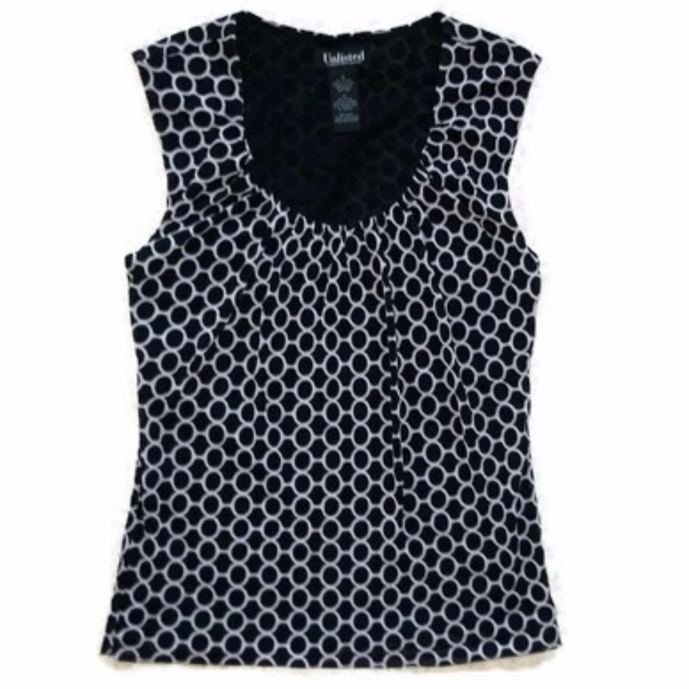 Unlisted by Kenneth Cole Black/White Top-Sz S