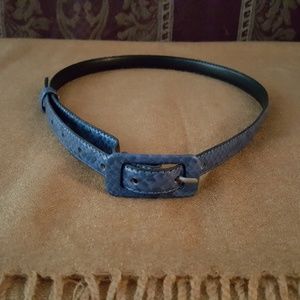 FINAL PRICE.  Snakeskin Faux Leather, Blue, S