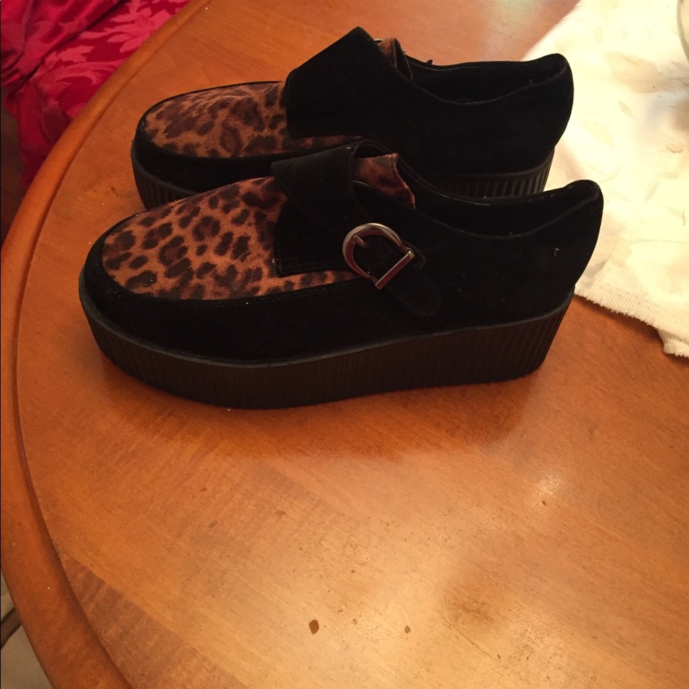 Cheetah platform shoe