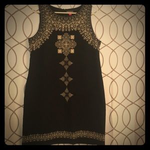 $CCO$ Black & White Sleeveless Dress