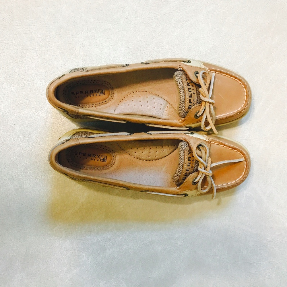 sperry topsider womens boat shoes brown size 6.5