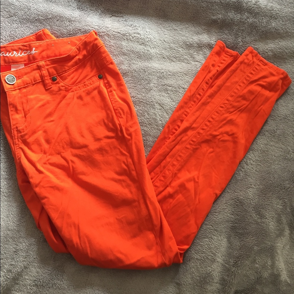 Orange colored pants