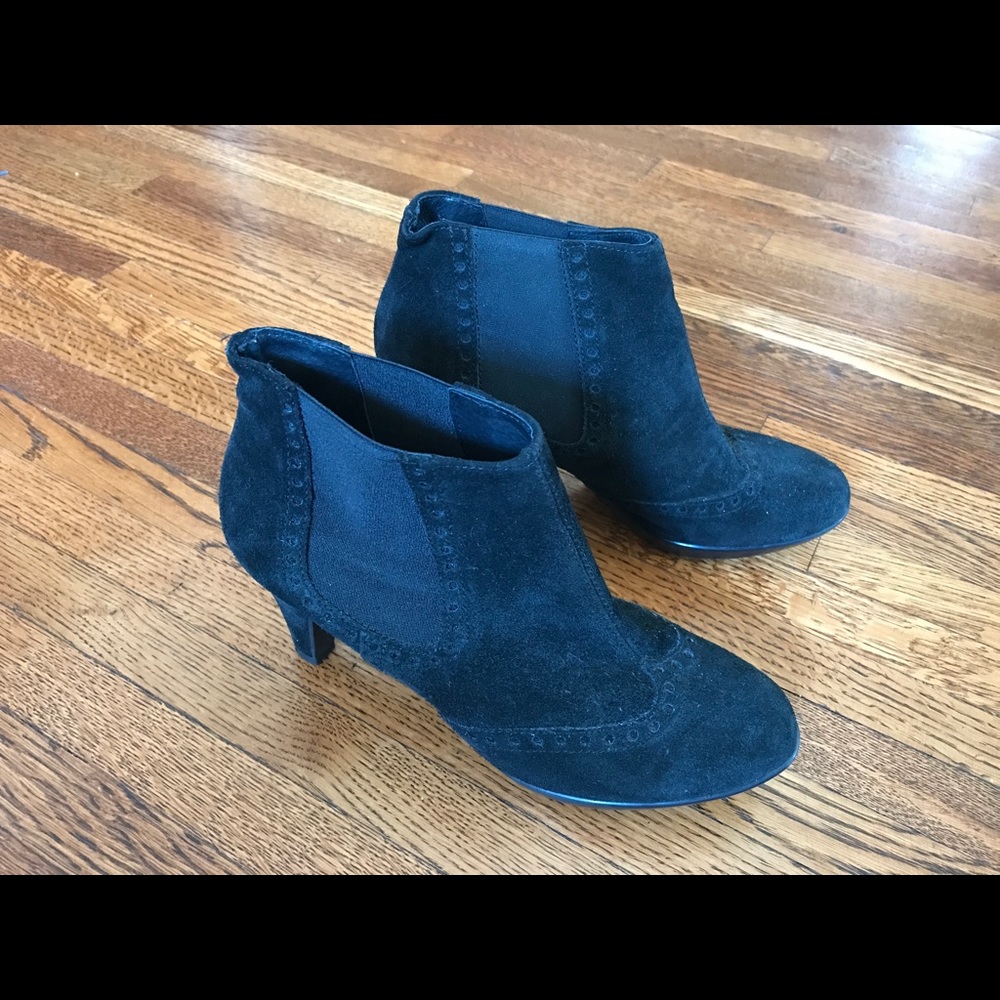 Mauro Giuli Italian Black Suede Ankle Boots