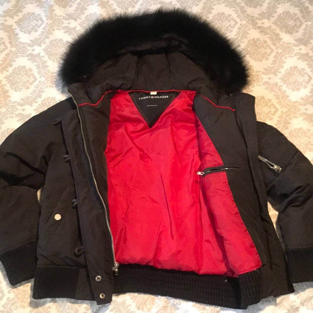 Tommy Hilfiger woman's black jacket. Used. Size S