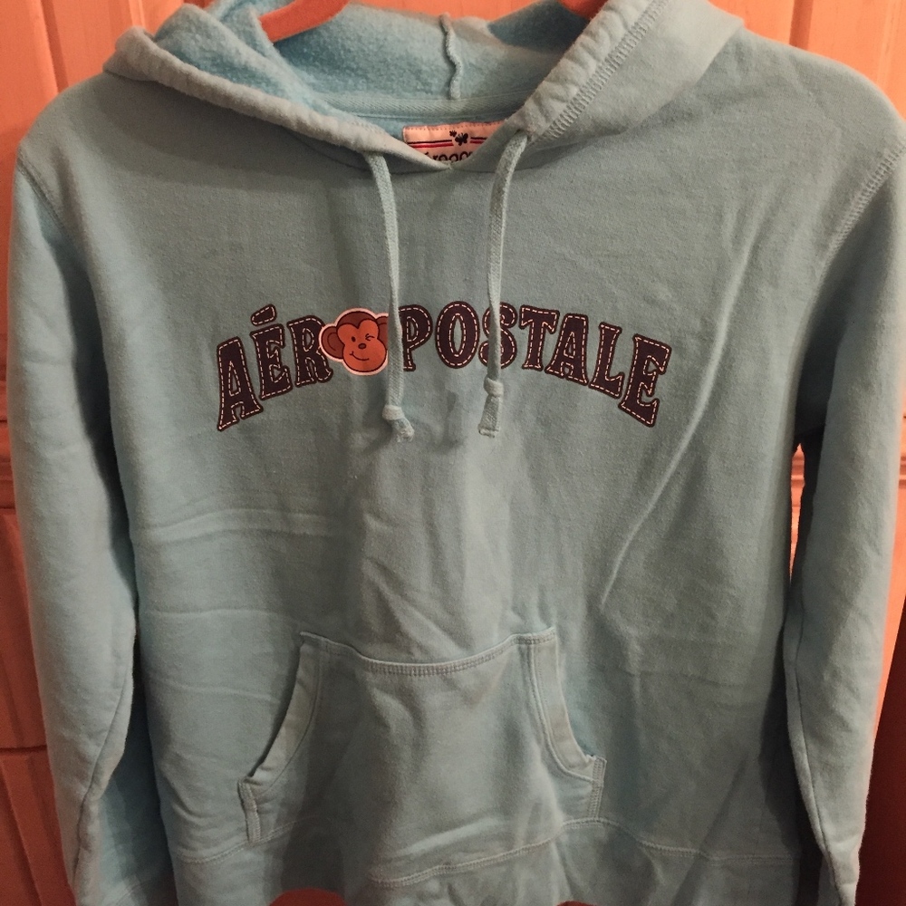 Blue Aeropostale Hoodie with Monkey