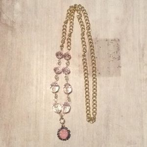 Pale clear pink necklace