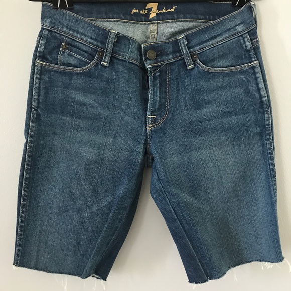 Seven for all mankind cut off jean shorts 26 - Picture 1 of 3