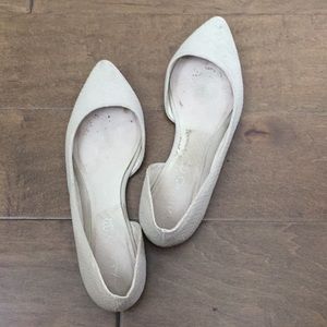 Aldo d'Orsay Taupe Textured Flats