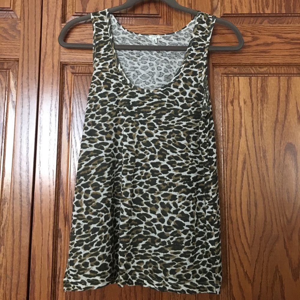 J.crew Leopard print tank