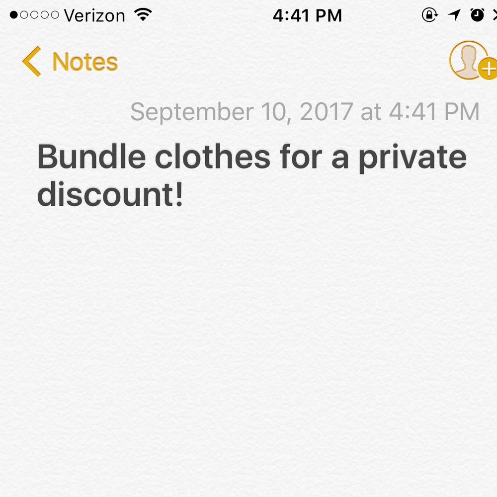 BUNDLE CLOTHING AND GET PRIVATE DISCOUNT