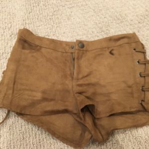 Suede shorts! Worn once