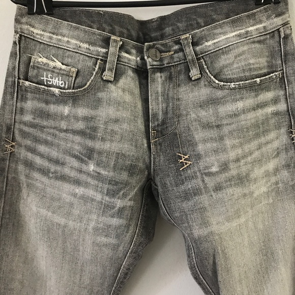 Tsubi gray distressed jeans size 8 - Picture 1 of 4