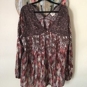 Peasant blouse. Worn once. XXL