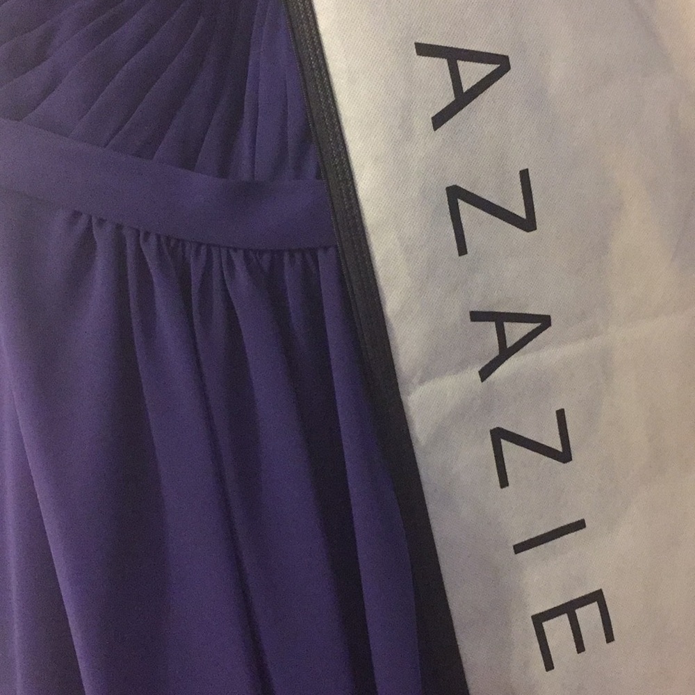 Worn once royal purple azazie bridesmaid dress