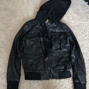 Black Billabong Leather Jacket