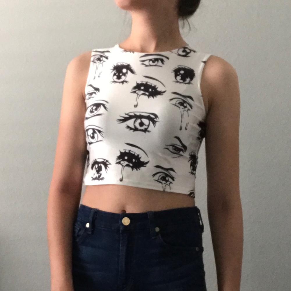 Anime Eyes Crop Top