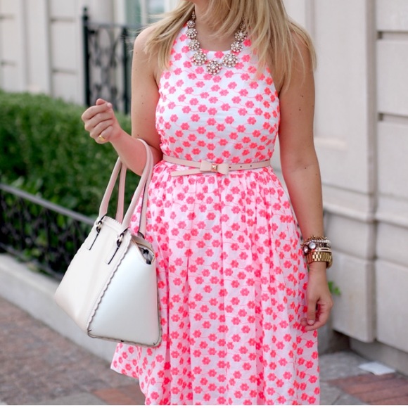 J Crew Embroidered Neon Floral Dress 