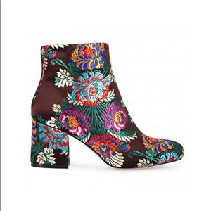 Floral embroidered boots