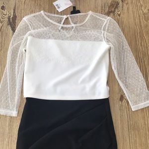 🆕TOPSHOP crop top lace sheer small ❤️