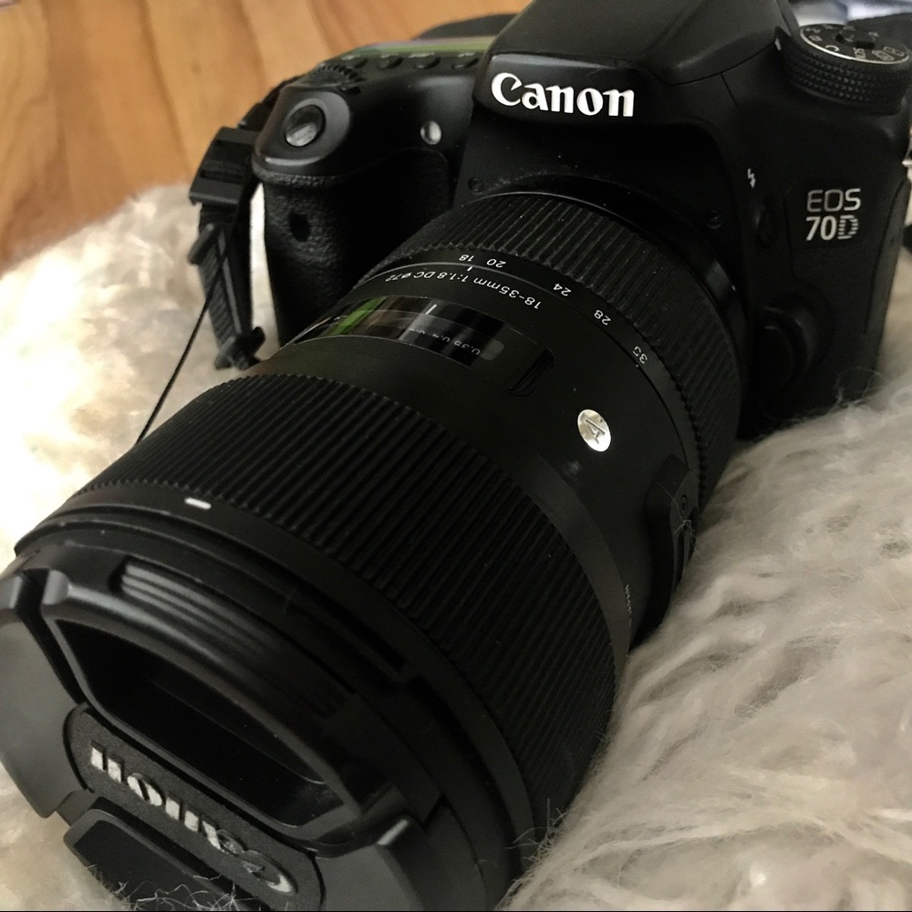 Canon 70D with Sigma 18-35mm 1.8 lens