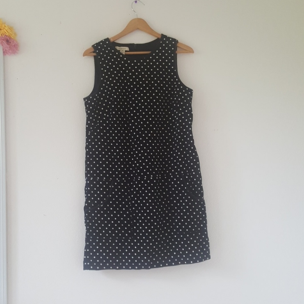 Black with white polka dots dress