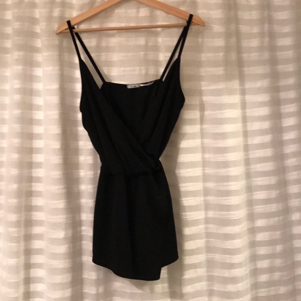 Black Skirted Romper