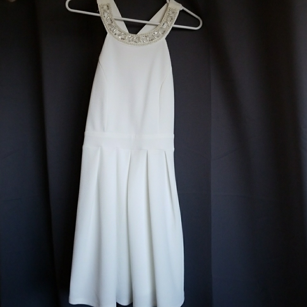White jeweled dress