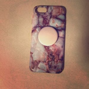 iPhone 7 case with attached pop socket
