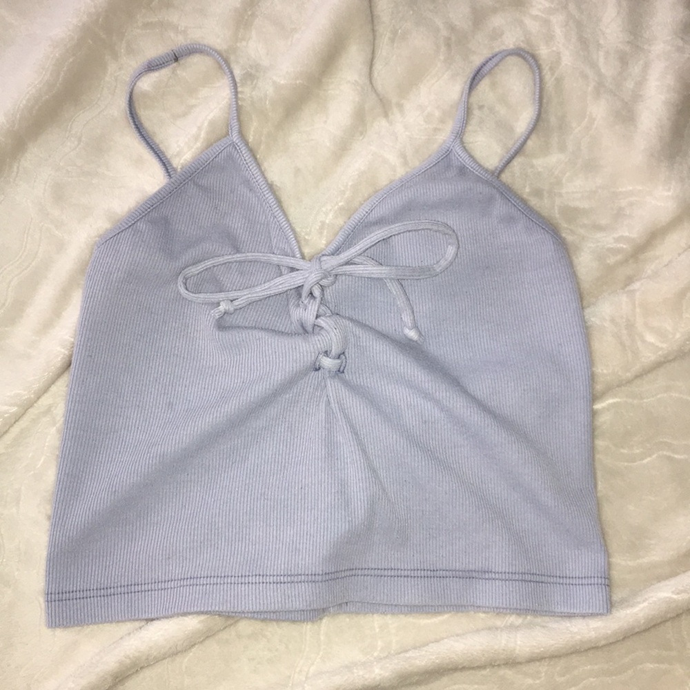 Blue crop top, XS worn! But in perfect condition