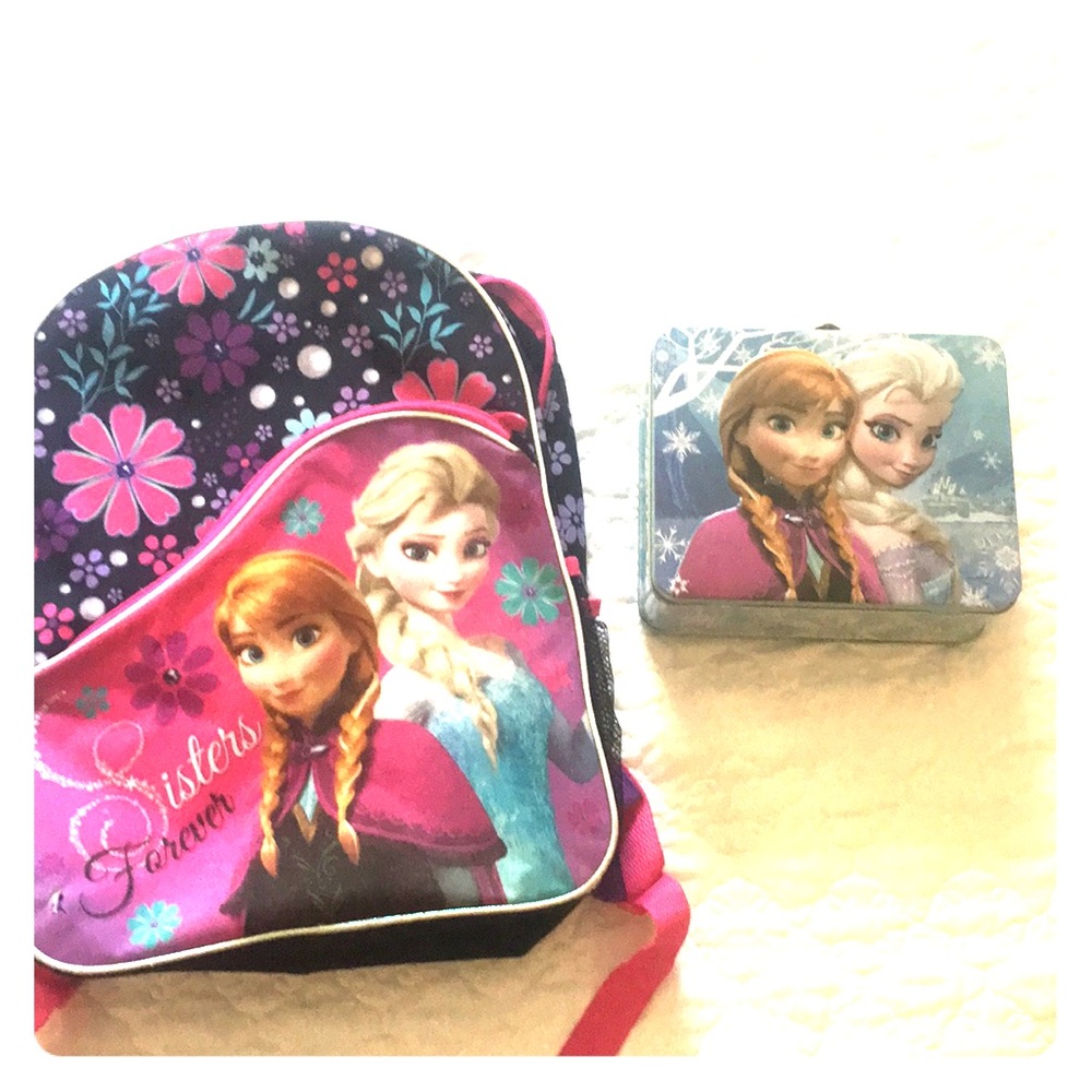 Disney Frozen backpack and lunchbox with puzzle