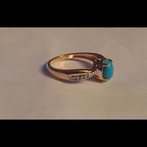 Arizona Sleeping Beauty Turquoise 14 k gold