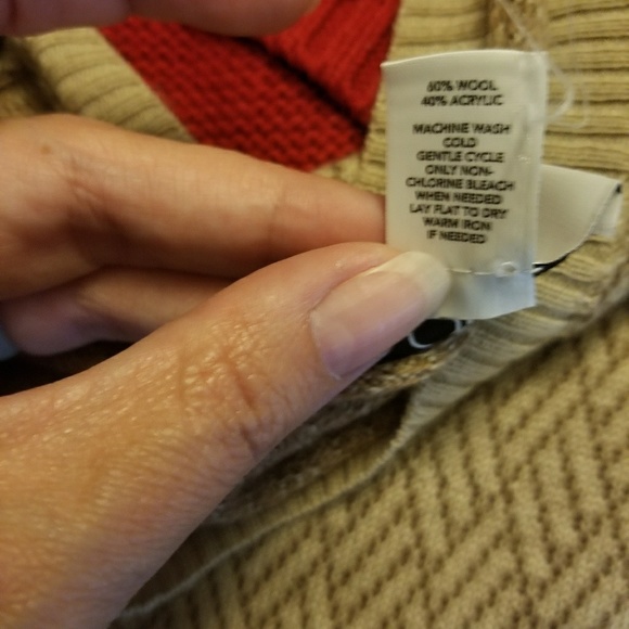 Brown and tan herringbone-pattern sweater vest - Picture 3 of 4