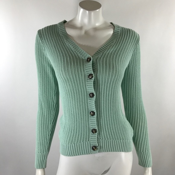 J. Crew Sweaters - J Crew Cotton Open Stitch Cardigan Sweater Small