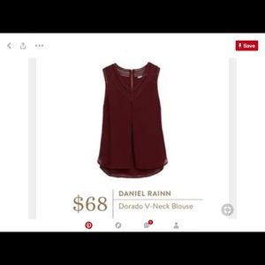 Daniel Rainn M Gorgeous Burgundy Blouse NWOT
