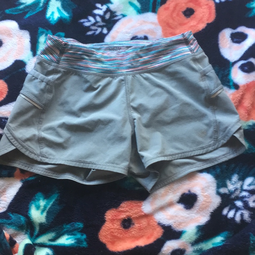 Grey active shorts