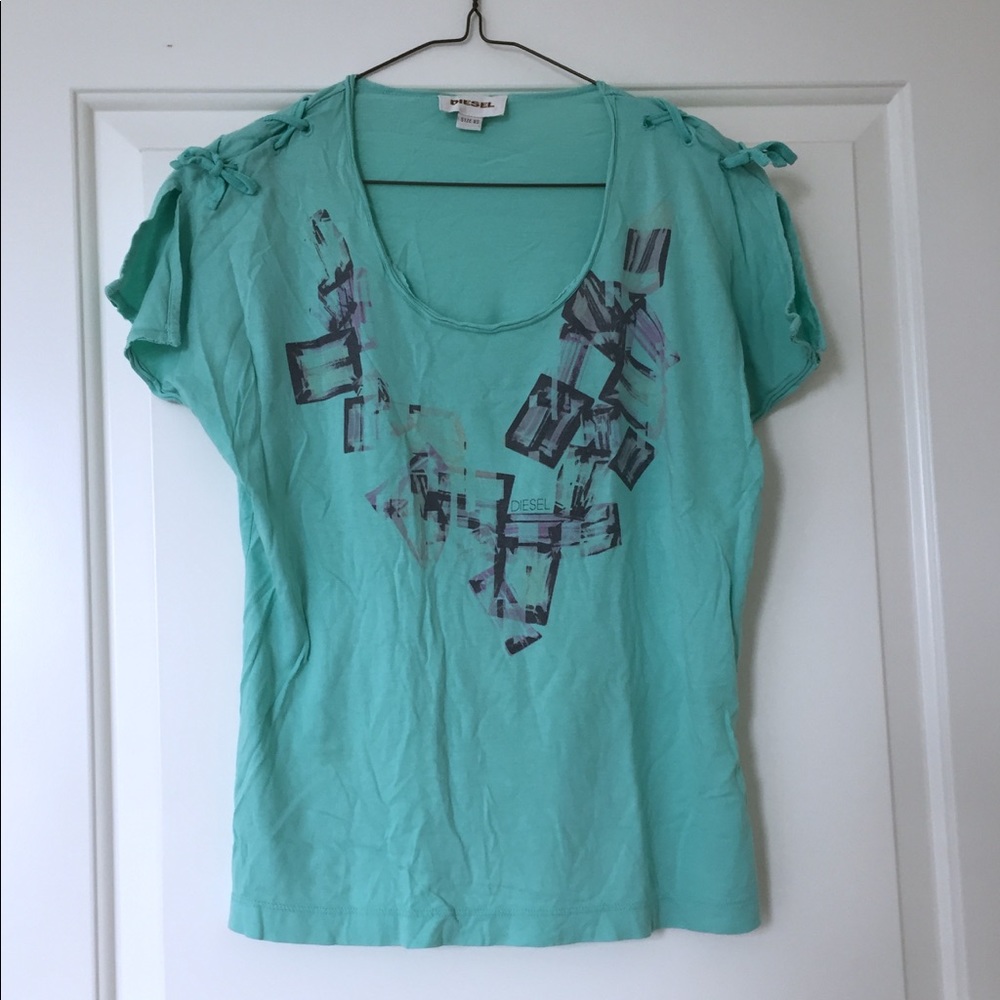 Diesel Green Short Sleeves Tee