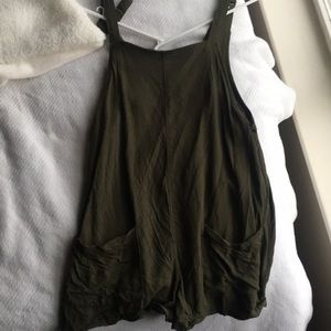 Loose green overalls