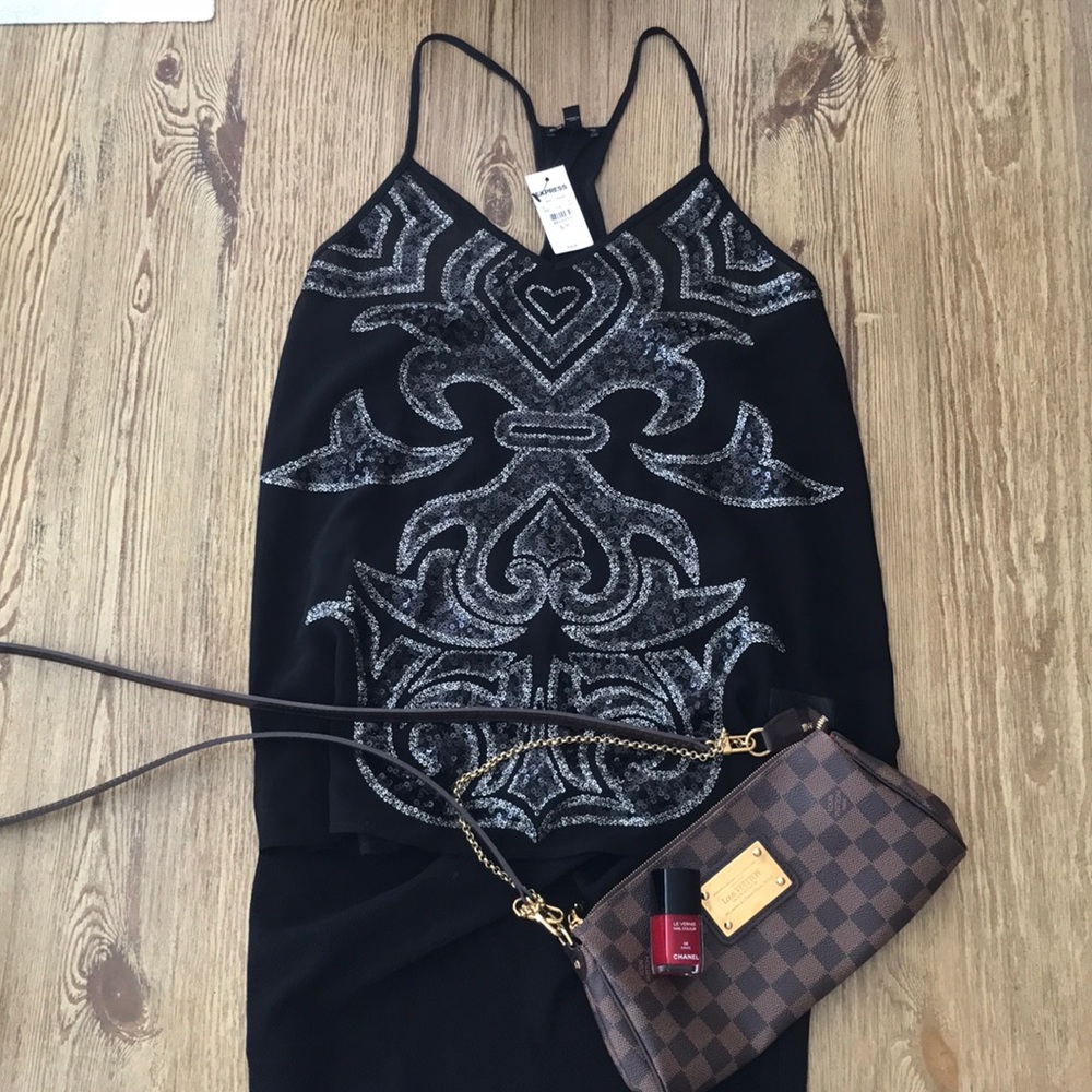 💥EXPRESS 🆕 tank embellishments sparkle top💥
